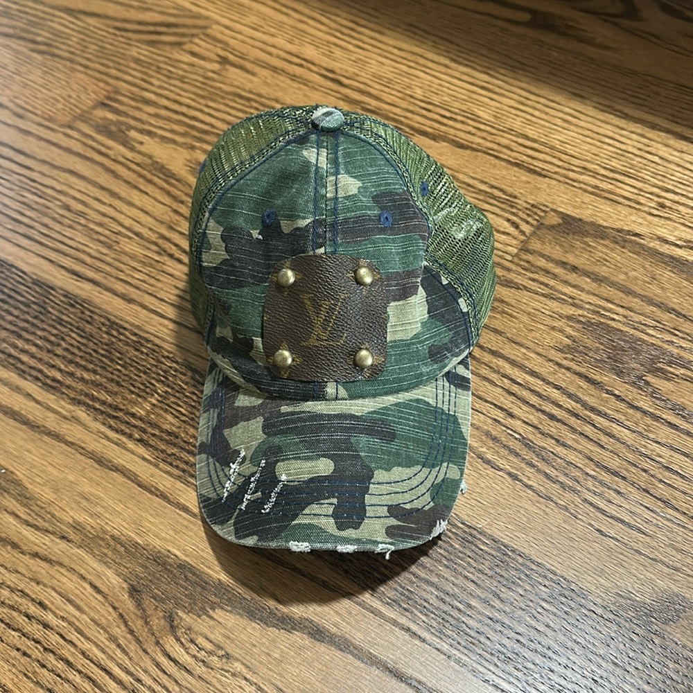 Louis Vuitton patch camo hat
